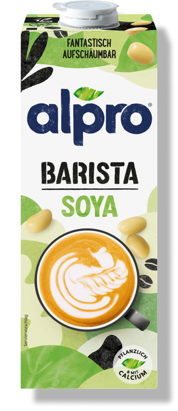 Foto einer Packung Alpro Barista Soja