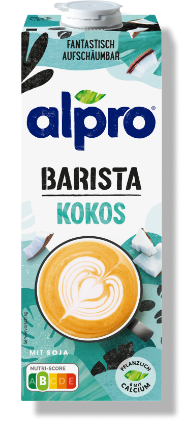 Foto einer Packung Alpro Barista Kokosnuss